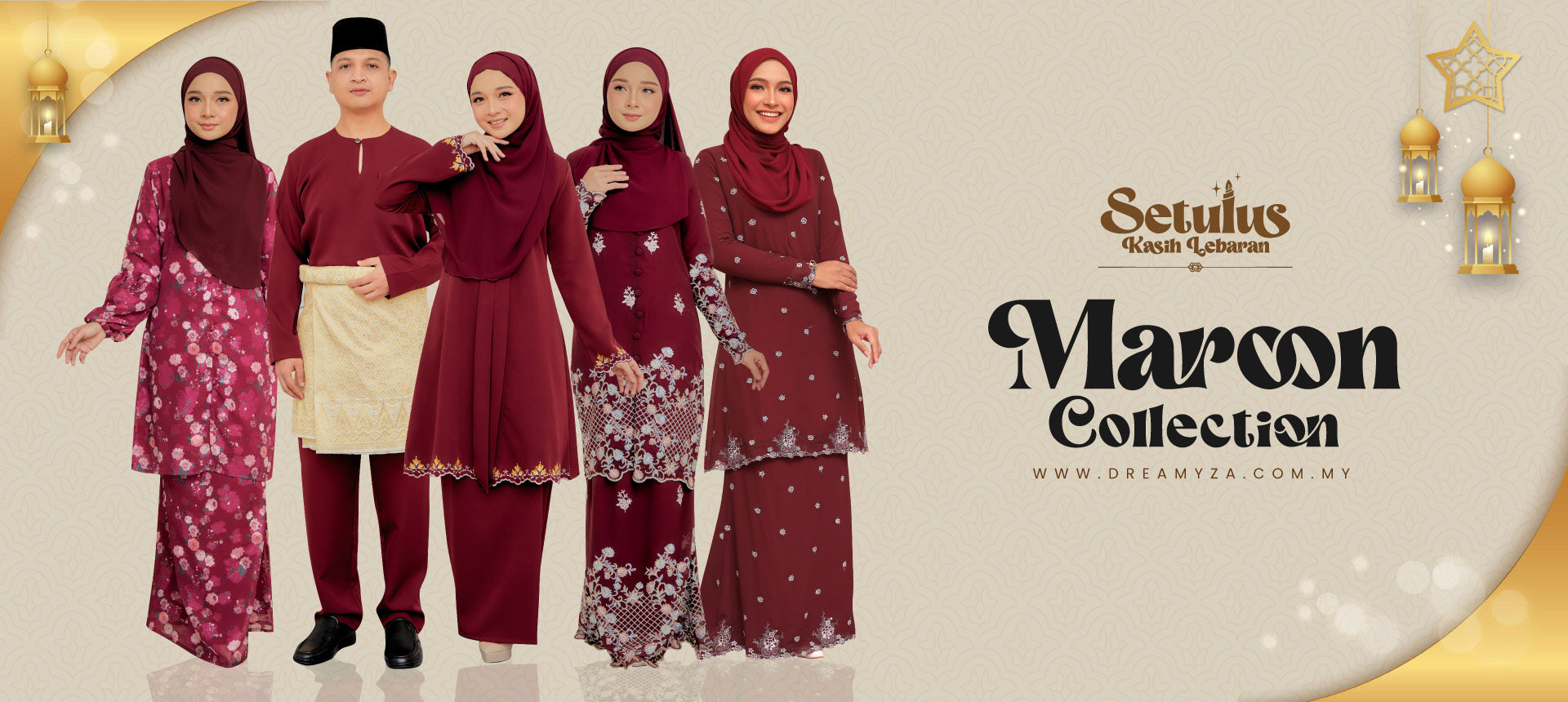 BAJU KURUNG MAROON/RED COLLECTION