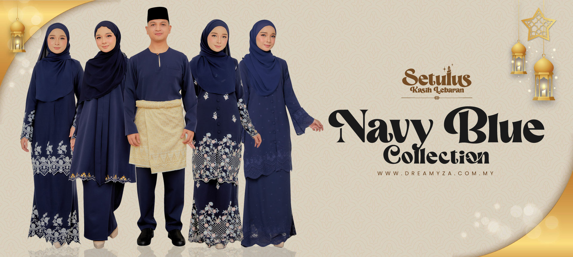 BAJU KURUNG DARK BLUE NAVY COLLECTION