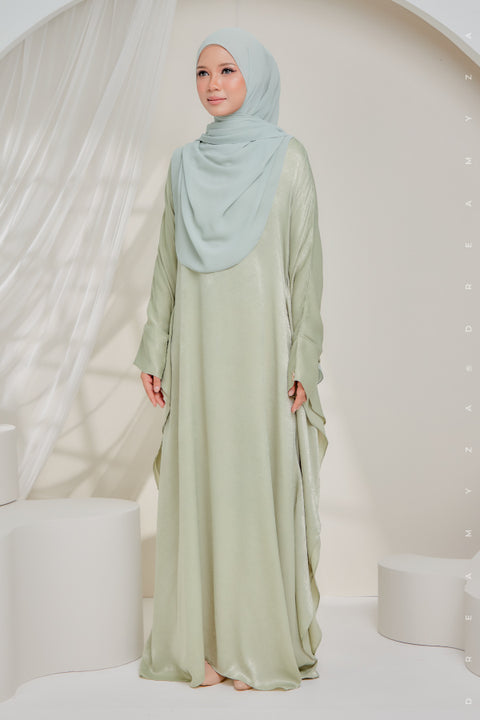 Sahara Shimmering Silk Kaftan Jubah Dress.