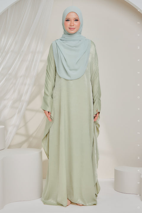 Sahara Shimmering Silk Kaftan Jubah Dress.