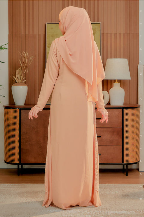 Soraya Embroidered Heavy Chiffon Jubah Dress.