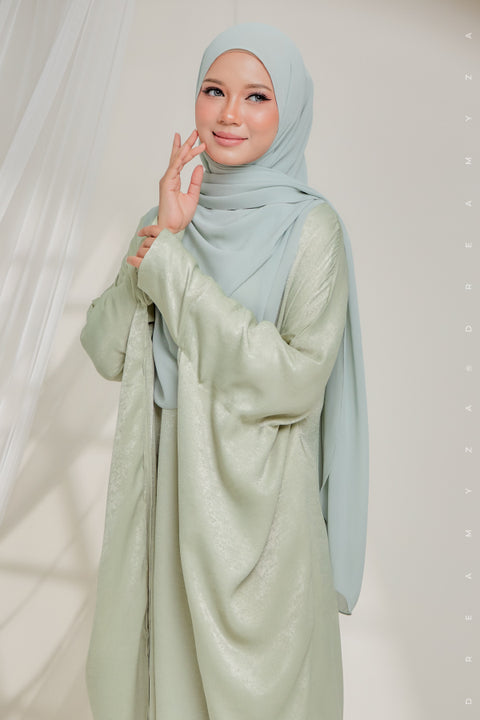 Sahara Shimmering Silk Kaftan Jubah Dress.