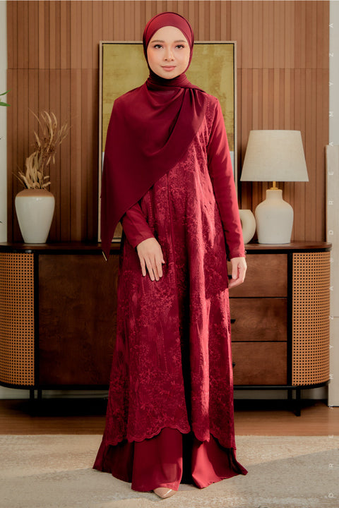 Soraya Embroidered Heavy Chiffon Jubah Dress.