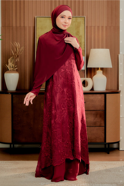 Soraya Embroidered Heavy Chiffon Jubah Dress.