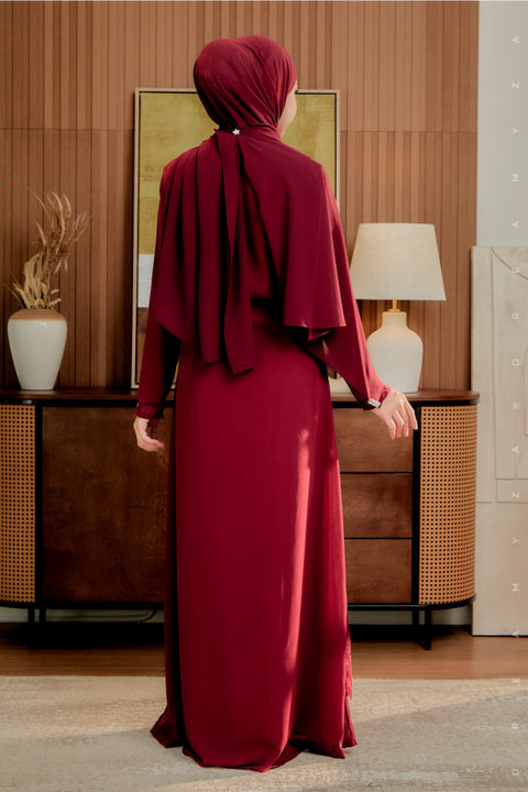 Soraya Embroidered Heavy Chiffon Jubah Dress.