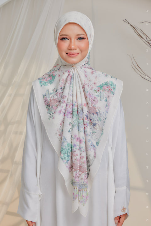 Courage to Dream Series Printed Bawal Scarves Bidang 50" [Premium Cotton Voile].