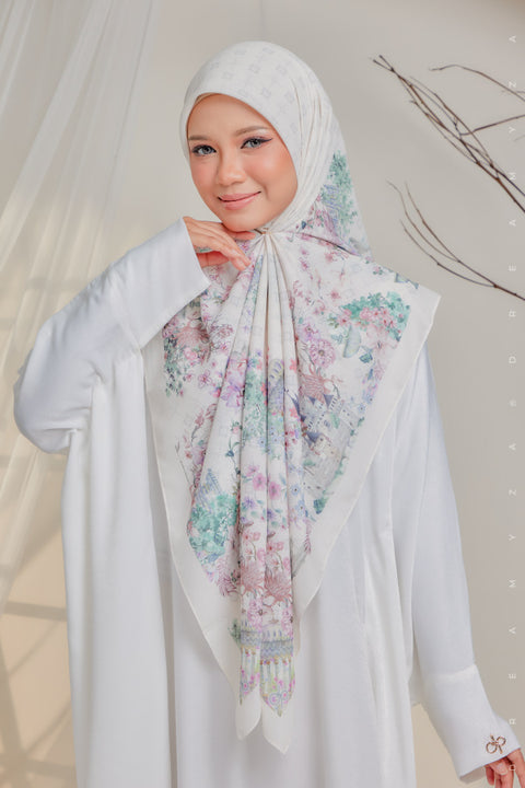 Courage to Dream Series Printed Bawal Scarves Bidang 50" [Premium Cotton Voile].