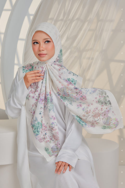 Courage to Dream Series Printed Bawal Scarves Bidang 50" [Premium Cotton Voile].