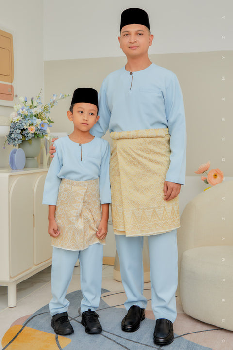 Baju Melayu Sedondon Teluk Belanga Baby Blue