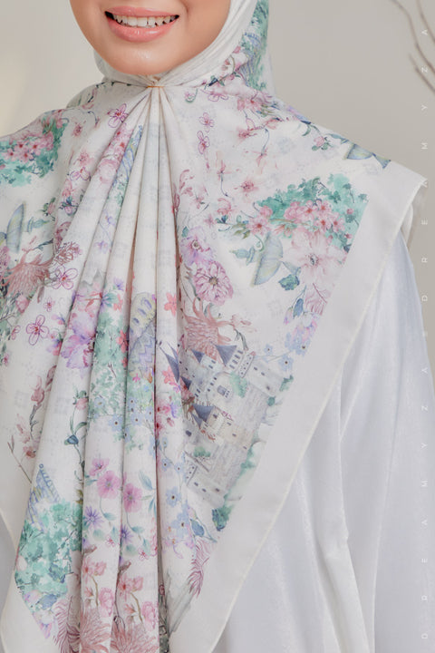 Courage to Dream Series Printed Bawal Scarves Bidang 50" [Premium Cotton Voile].