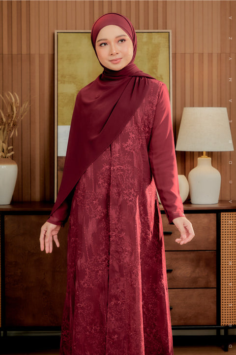 Soraya Embroidered Heavy Chiffon Jubah Dress.