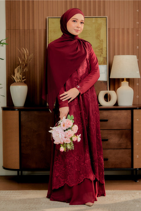Soraya Embroidered Heavy Chiffon Jubah Dress.