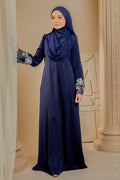 Luna Embroidered Border Lace Abaya Jubah Dress 2.0
