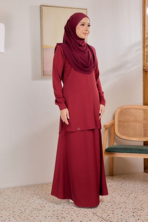 Sarra Ironless Casual Blouse Set With Skirt