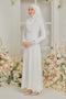 Azalea Brides Full Lace Jubah Dress Akad Nikah Tunang in Off White