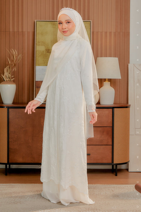 Soraya Embroidered Heavy Chiffon Jubah Dress.