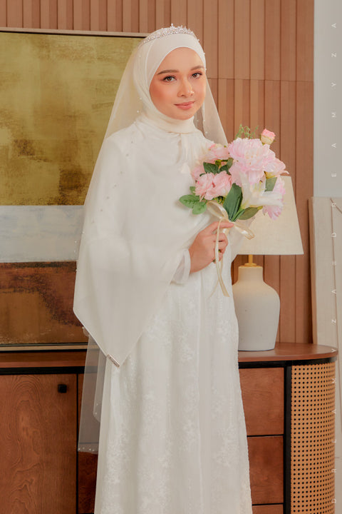 Soraya Embroidered Heavy Chiffon Jubah Dress.