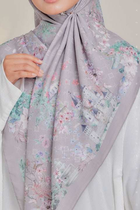 Courage to Dream Series Printed Bawal Scarves Bidang 50" [Premium Cotton Voile]