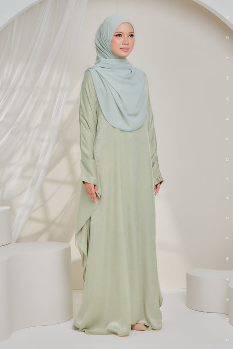 Sahara Shimmering Silk Kaftan Jubah Dress.