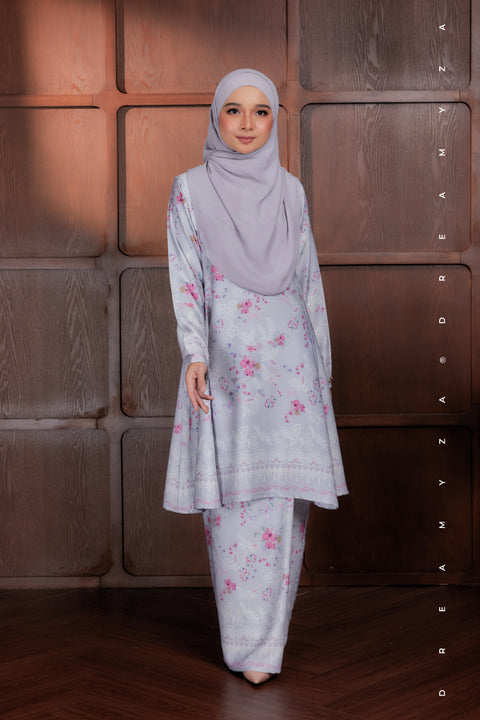 Akma Printed Silk Satin Riau Modern Kurung