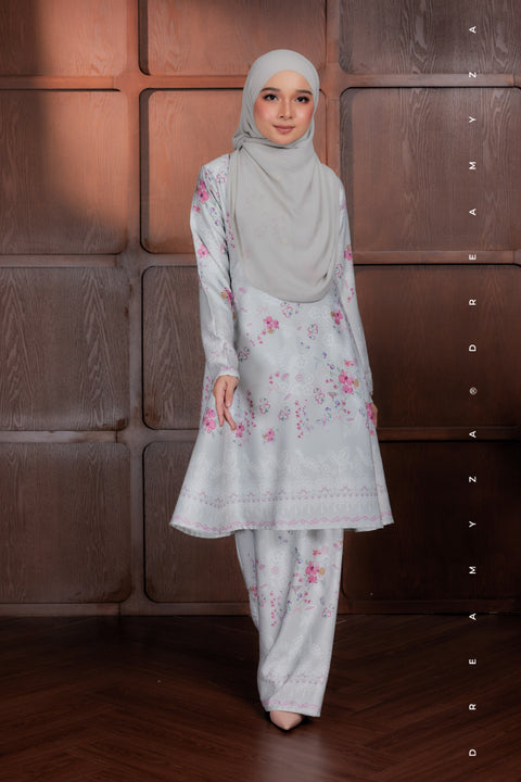Akma Printed Silk Satin Riau Modern Kurung