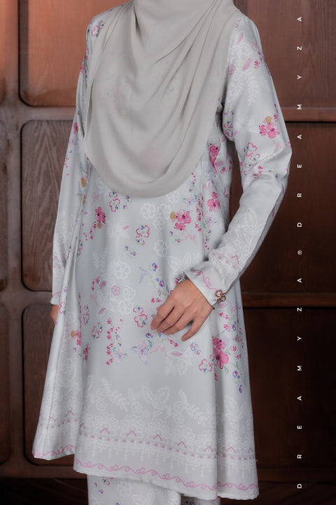 Akma Printed Silk Satin Riau Modern Kurung