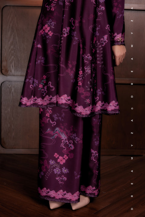 Akma Printed Silk Satin Riau Modern Kurung
