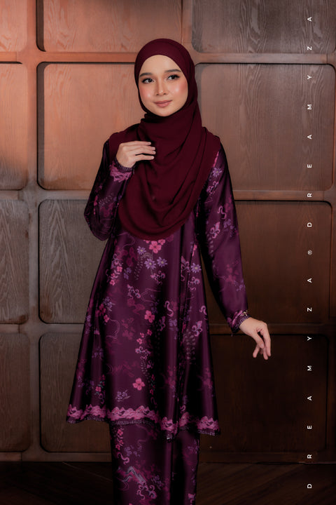 Akma Printed Silk Satin Riau Modern Kurung