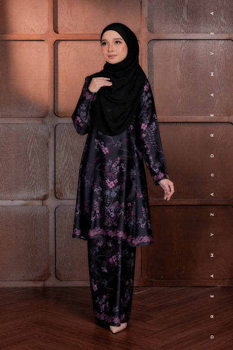 Akma Printed Silk Satin Riau Modern Kurung