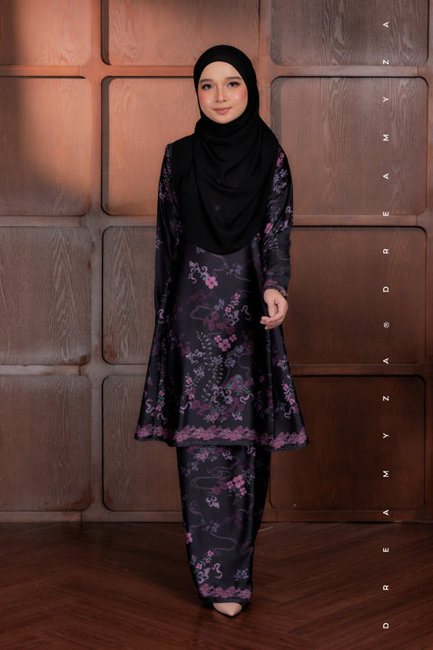 Akma Printed Silk Satin Riau Modern Kurung
