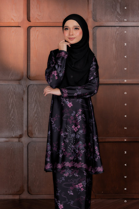 Akma Printed Silk Satin Riau Modern Kurung