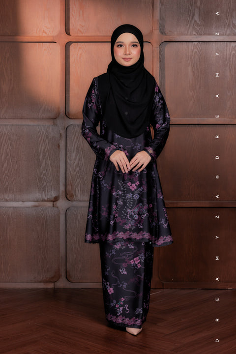 Akma Printed Silk Satin Riau Modern Kurung