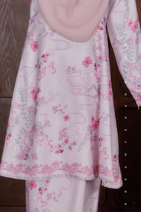 Akma Printed Silk Satin Riau Modern Kurung