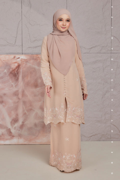 Arabella Embroidered Chiffon Riau Modern Kurung