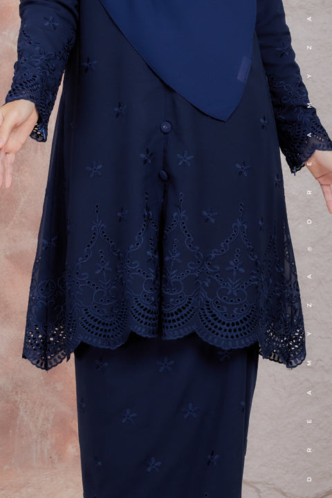 Atia Embroidered Sulam Chiffon Kebaya Riau Kurung Moden