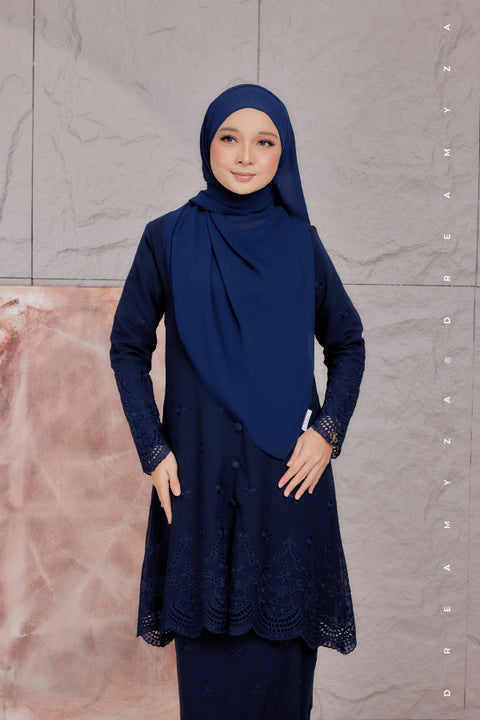 Atia Embroidered Sulam Chiffon Kebaya Riau Kurung Moden