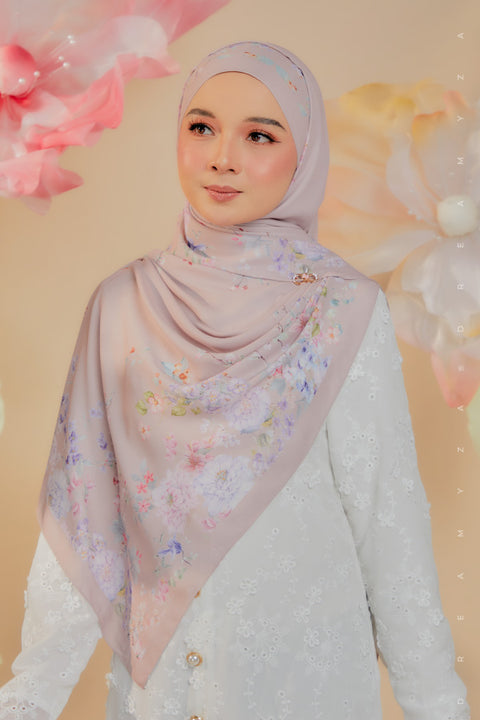 Blooming Garden Series in Miracle [Premium Printed Korean Chiffon Shawl]