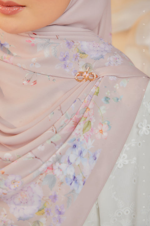 Blooming Garden Series in Miracle [Premium Printed Korean Chiffon Shawl]