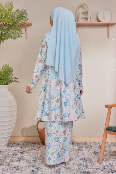 Alya Printed Riau Pahang Modern Kurung (Ironless).