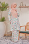 Alya Printed Riau Pahang Modern Kurung (Ironless)