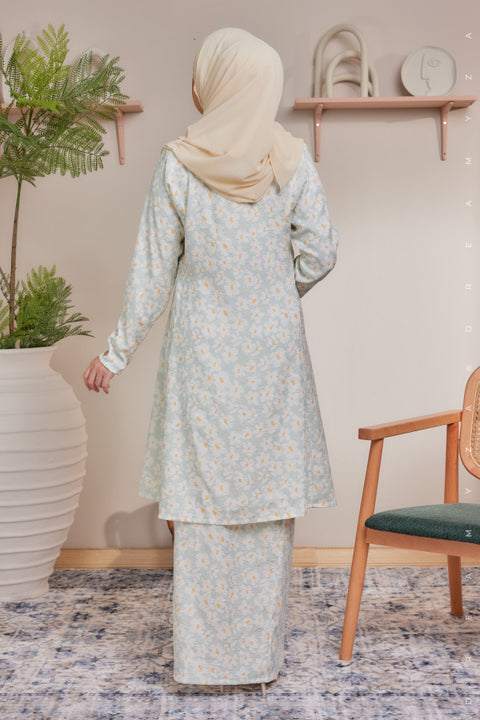 Alya Printed Riau Pahang Modern Kurung (Ironless)