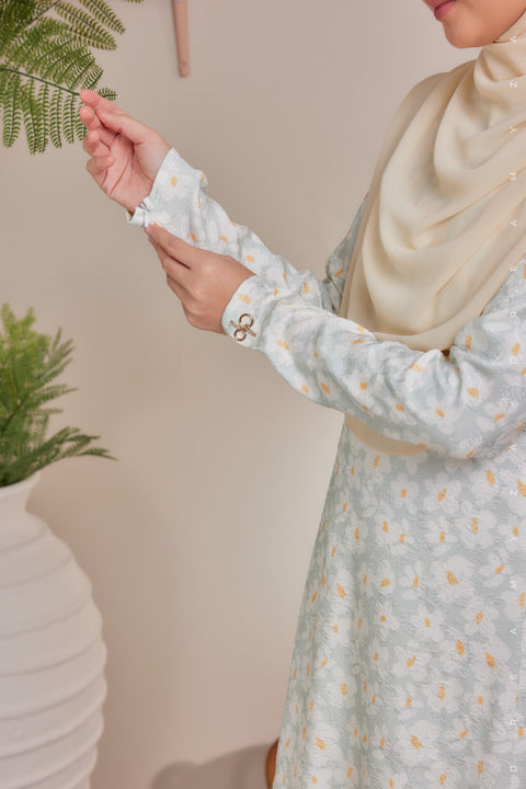 Alya Printed Riau Pahang Modern Kurung (Ironless)