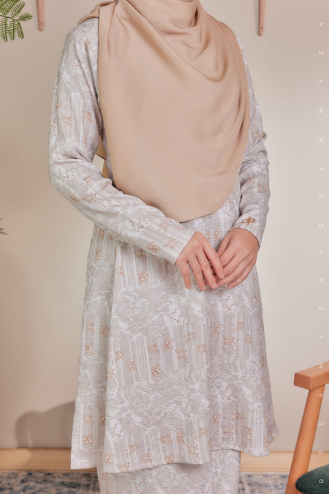 Alya Printed Riau Pahang Modern Kurung (Ironless)