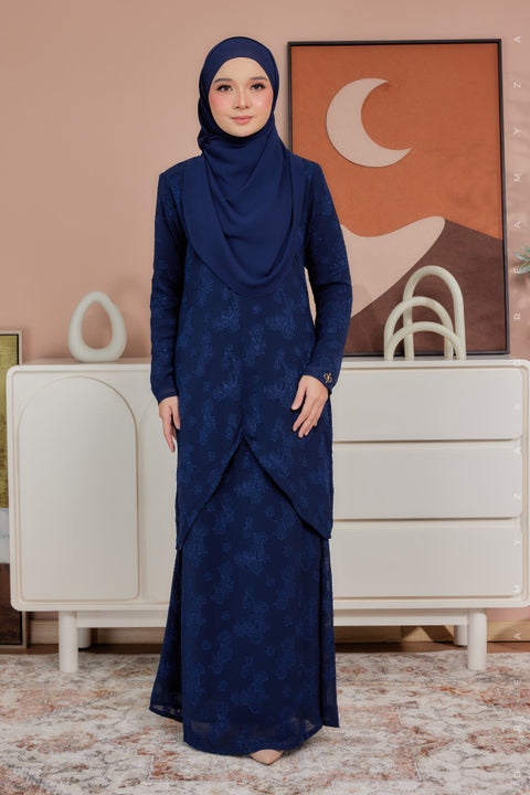 Azna Chiffon Jacquard V-Cut Modern Kurung