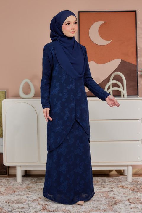 Azna Chiffon Jacquard V-Cut Modern Kurung