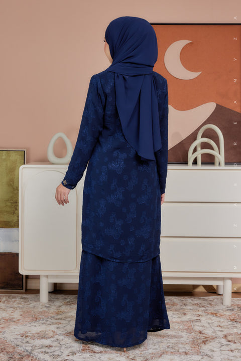 Azna Chiffon Jacquard V-Cut Modern Kurung