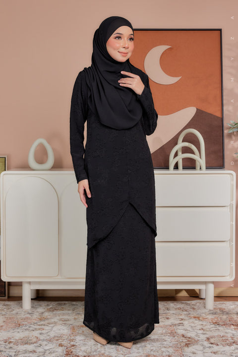 Azna Chiffon Jacquard V-Cut Modern Kurung