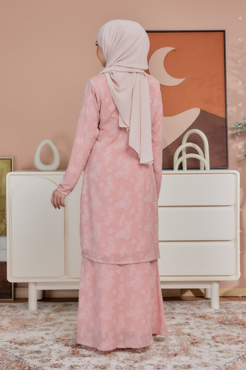 Azna Chiffon Jacquard V-Cut Modern Kurung