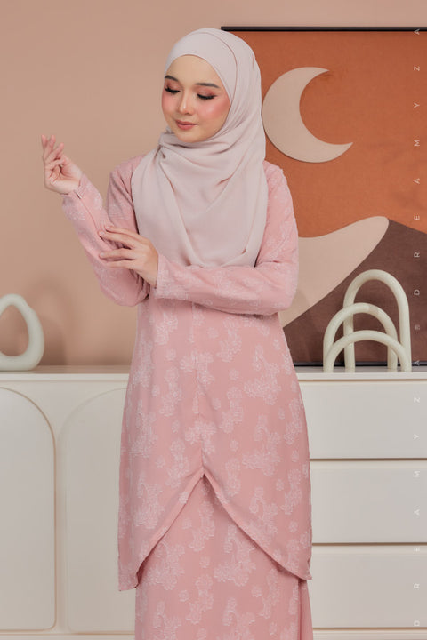 Azna Chiffon Jacquard V-Cut Modern Kurung