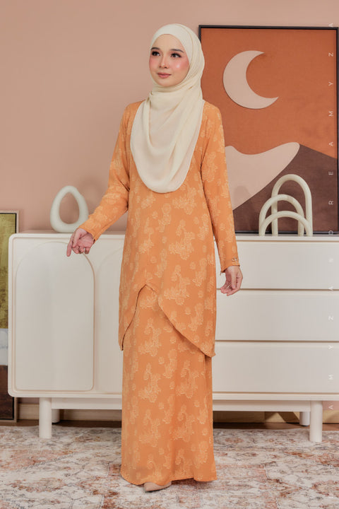 Azna Chiffon Jacquard V-Cut Modern Kurung